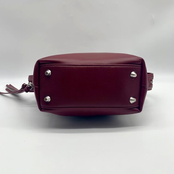 Urban Expressions Burgundy Satchel Convertible Crossbody - NWT - Picture 9 of 11